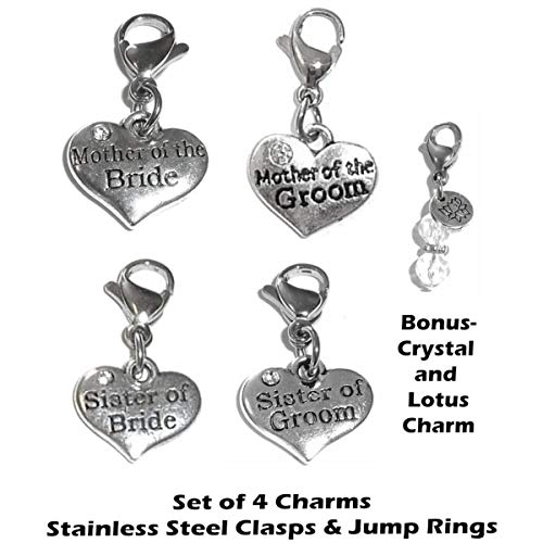 Wedding Charm Set: Mother & Sister Charms for Accessories