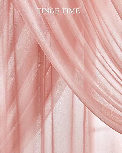 32.8Ft Sheer Wedding Arch Draping Fabric, 2 Panels