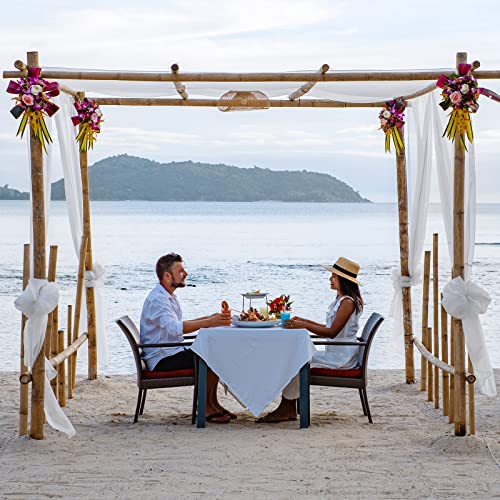 White Chiffon Wedding Arch Draping Fabric - 50 Yards