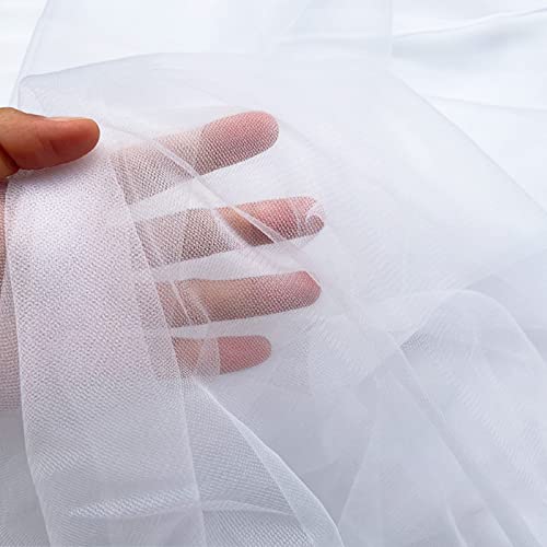 White Wedding Arch Draping Fabric, 63" x 32Ft