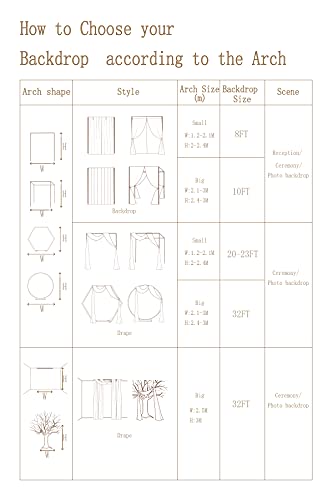 Ling's Moment 32Ft Wedding Arch Chiffon Draping