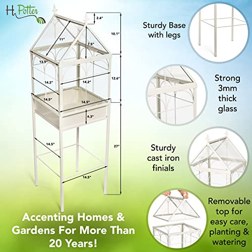 H Potter Planter Terrarium Freestanding Wardian Case (Medium)