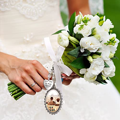 Wedding Bouquet Photo Charms for Bridal Memory