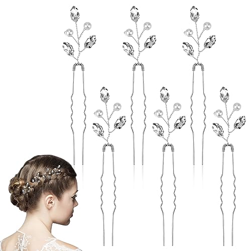 Silver Bride Hair Clips Wedding Barrettes Bridal Accessories