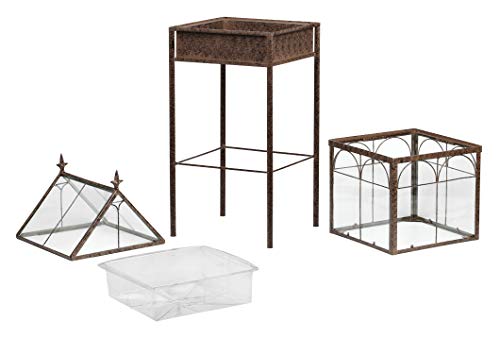 H Potter Large Glass Terrarium Succulent Planter Wardian Case for Plants