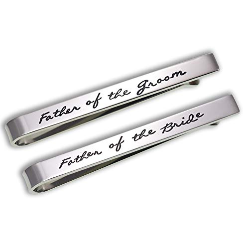 Stainless Steel Wedding Tie Clip Set for Father