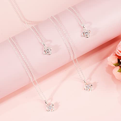 Bridesmaid Love Knot Necklaces - Set of 2-8