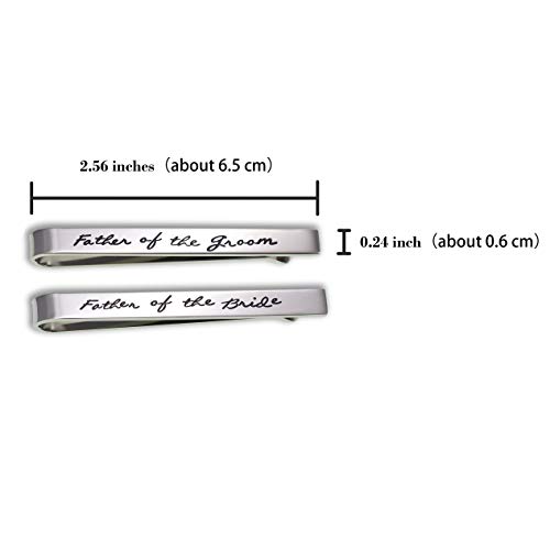 Stainless Steel Wedding Tie Clip Set for Father