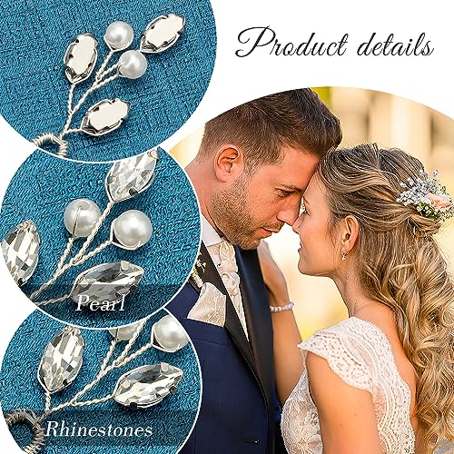 Silver Bride Hair Clips Wedding Barrettes Bridal Accessories
