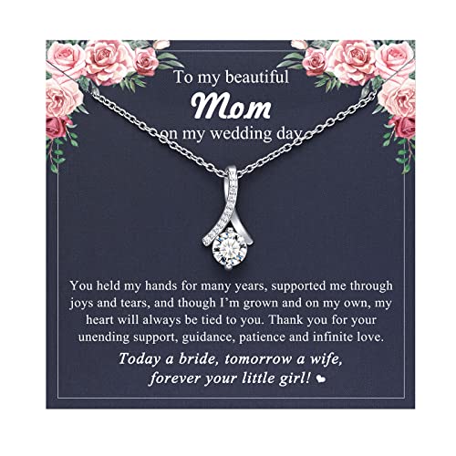 Dainty Silver Necklace for Mother of the Bride