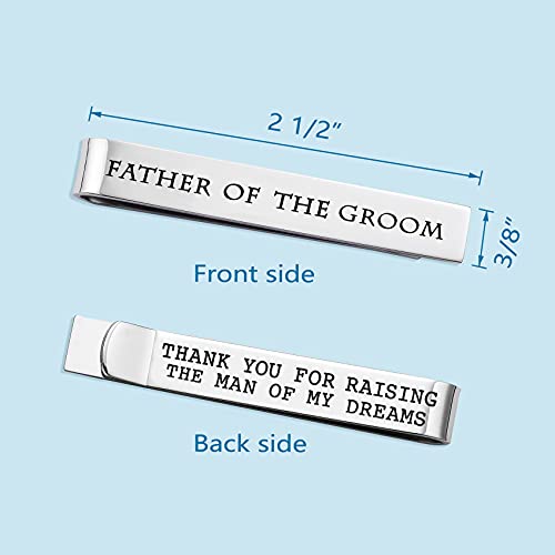 Groomsmen Tie Clips Set - Father of the Groom