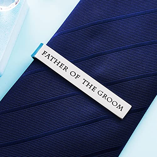 Groomsmen Tie Clips Set - Father of the Groom