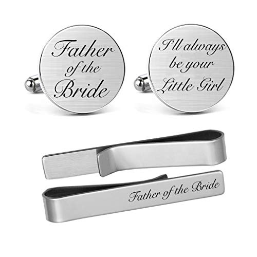 Father of the Bride Cufflinks and Tie Bar Set