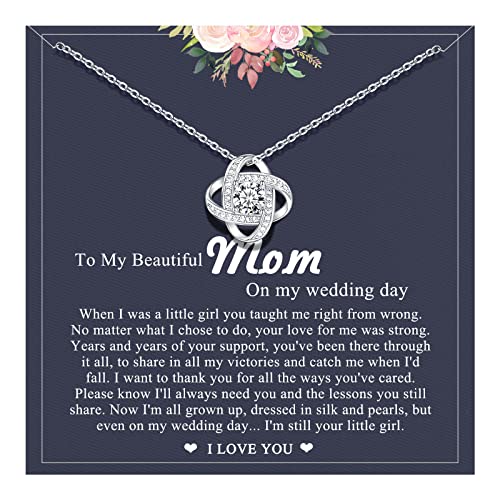 Mother of the Bride Love Knot Necklace Set