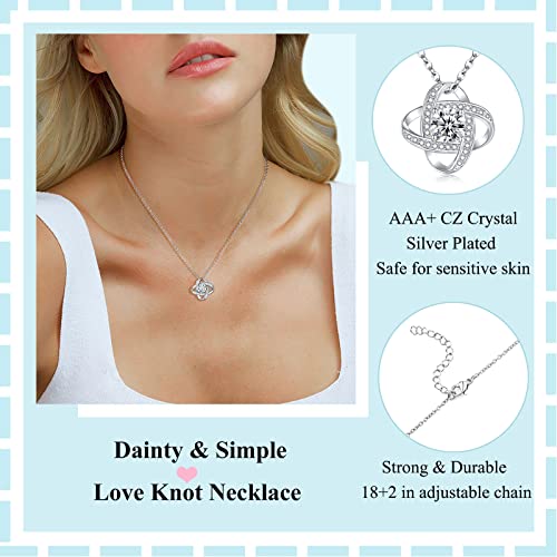 Love Knot Mother of the Groom Necklace Set