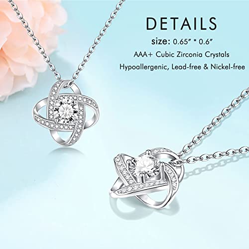 Love Knot Mother of the Groom Necklace Set