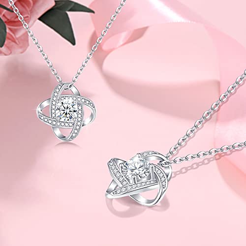 Mother of the Bride Love Knot Necklace Set
