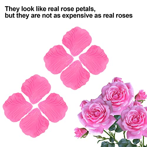 1000 Silk Rose Petals Set for Romantic Events