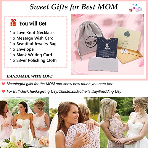 Mother of the Bride Love Knot Necklace Set