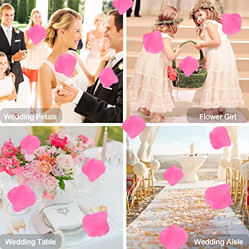 1000 Silk Rose Petals Set for Romantic Events