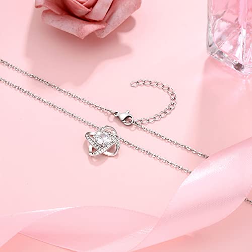 Mother of the Bride Love Knot Necklace Set