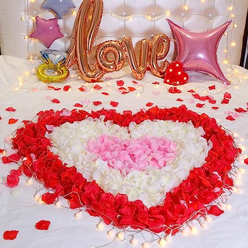 1000 White Rose Petals for Romantic Wedding Decor