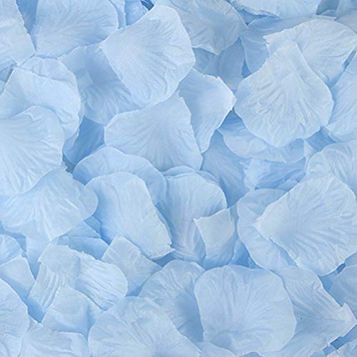 1000 Light Blue Silk Rose Petals Wedding Decoration