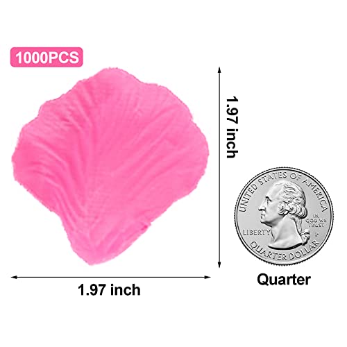 1000 Silk Rose Petals Set for Romantic Events