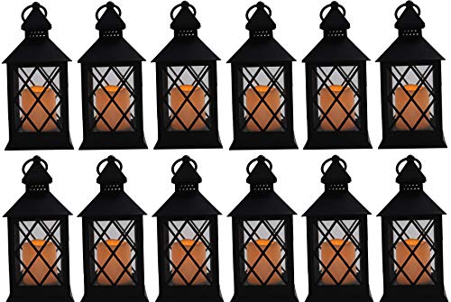 Vintage Rustic Electric Candle Lantern for Wedding and Garden