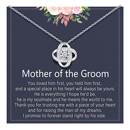 Love Knot Mother of the Groom Necklace Set