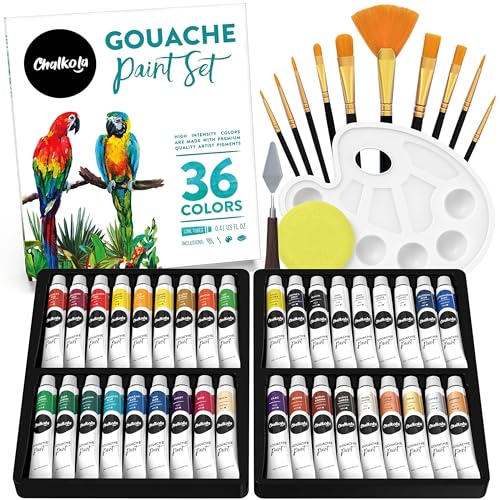 Chalkola 36-tube Gouache Paint Set