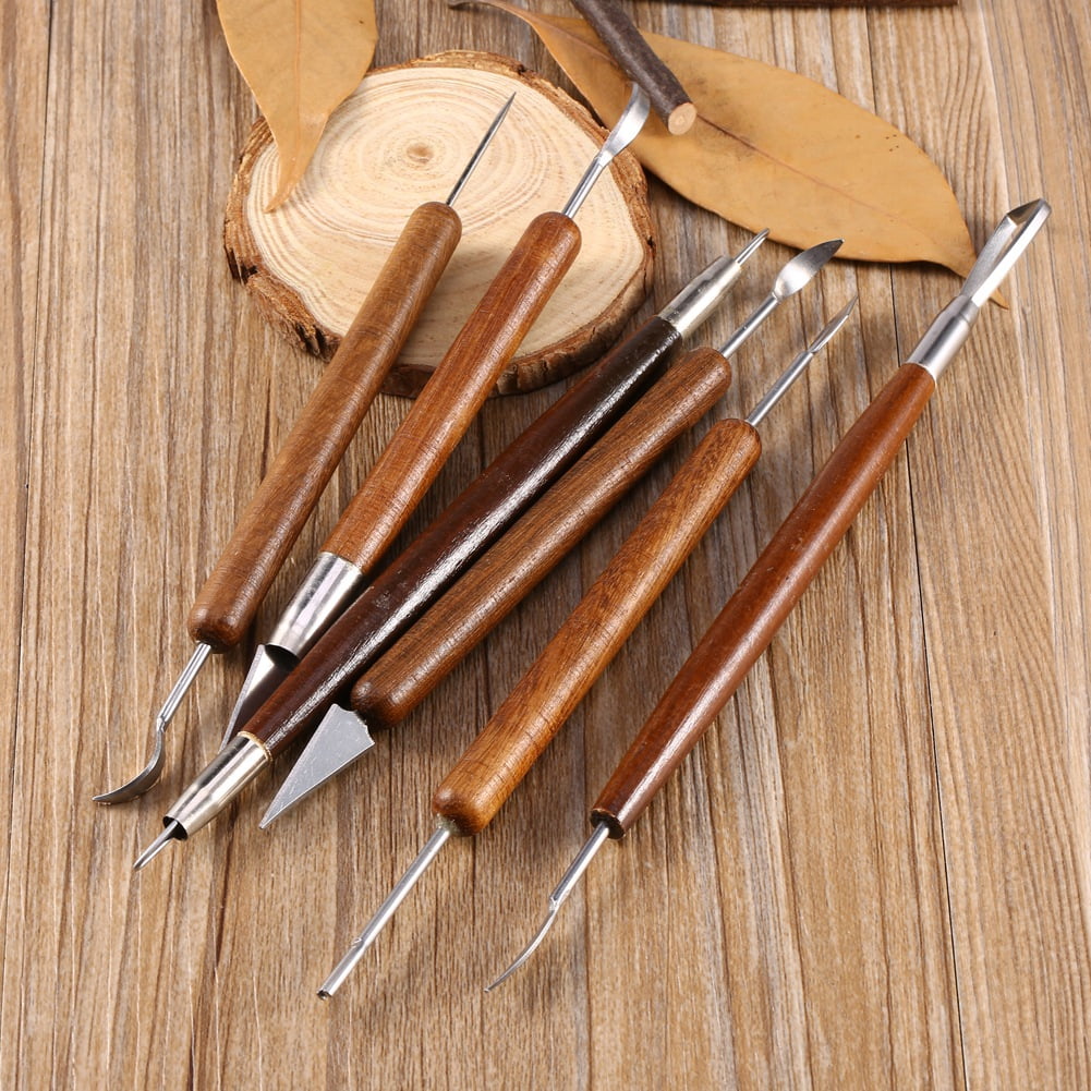 6-Piece Stainless Steel Carving Set for Clay and Polymer Modeling