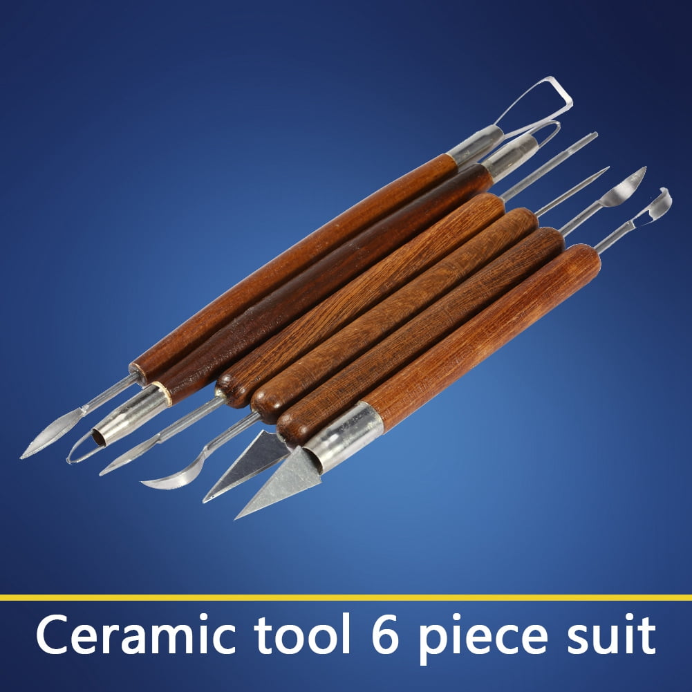 6-Piece Stainless Steel Carving Set for Clay and Polymer Modeling