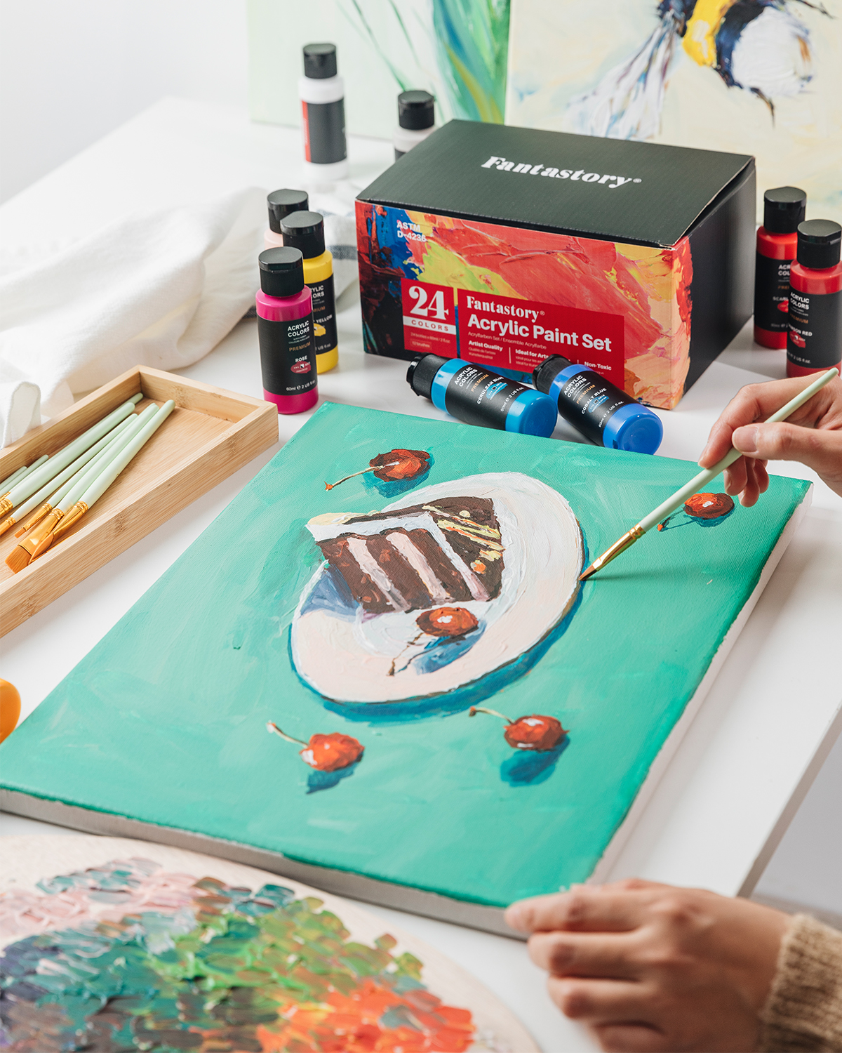 Fantastory 2 oz Acrylic Paint Set, 24 Pieces