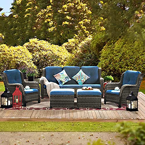 5-Piece Patio Conversation Set with Waterproof Cover