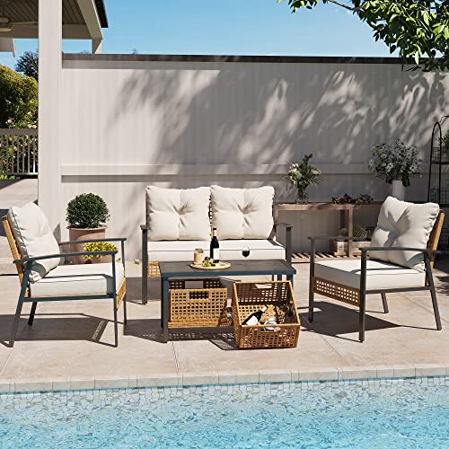 LAUSAINT Oversize 6-Piece Patio Set with Storage Table