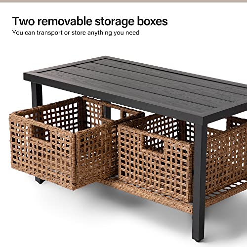 LAUSAINT Oversize 6-Piece Patio Set with Storage Table