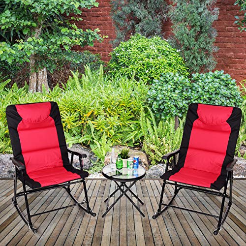 Outdoor Rocking Chairs and Round Table Set