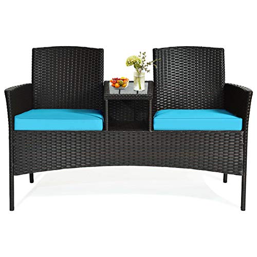 Rattan Furniture Set with Removable Cushions