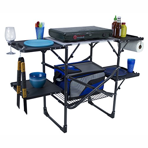 Portable Fire Pit Cook Station Table
