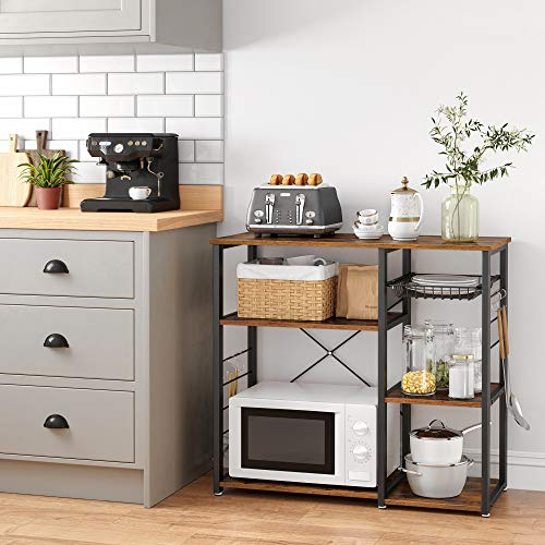Rustic Kitchen Microwave & Coffee Stand