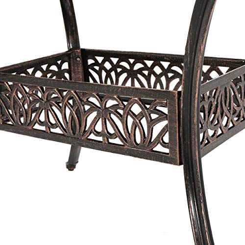 Shiny Copper Dining Table by Christopher Knight Home