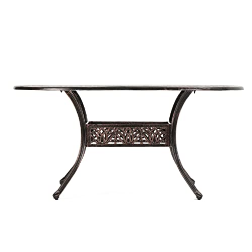 Shiny Copper Dining Table by Christopher Knight Home