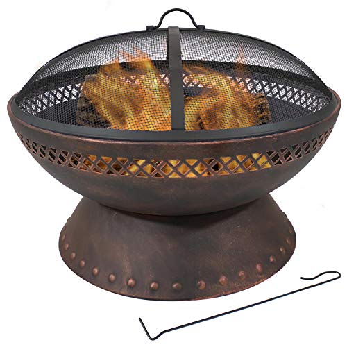 Copper Finished Steel Outdoor Fire Pit Kit
