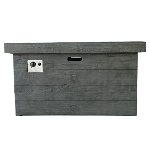Crawford Gray Outdoor Rectangular Fire Pit