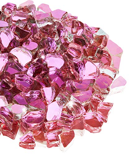 Pink Reflective Fire Glass for Fire Pits and Fireplaces