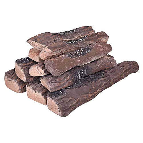 Happygrill Ceramic Gas Logs for Fireplaces and Pits