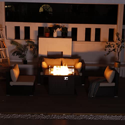 BULEXYARD Outdoor Patio Set with Fire Pit