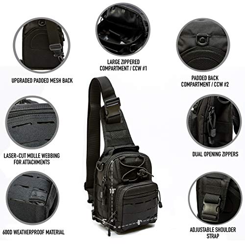 Compact EDC Sling Bag for Concealed Carry on-the-go