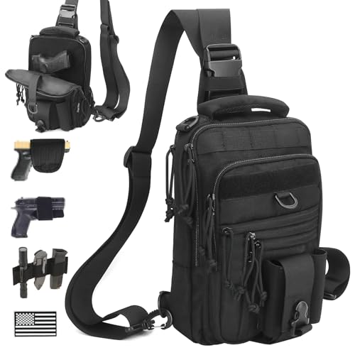 DegeTMVe Dual Pistol Holster Chest Bag Sling